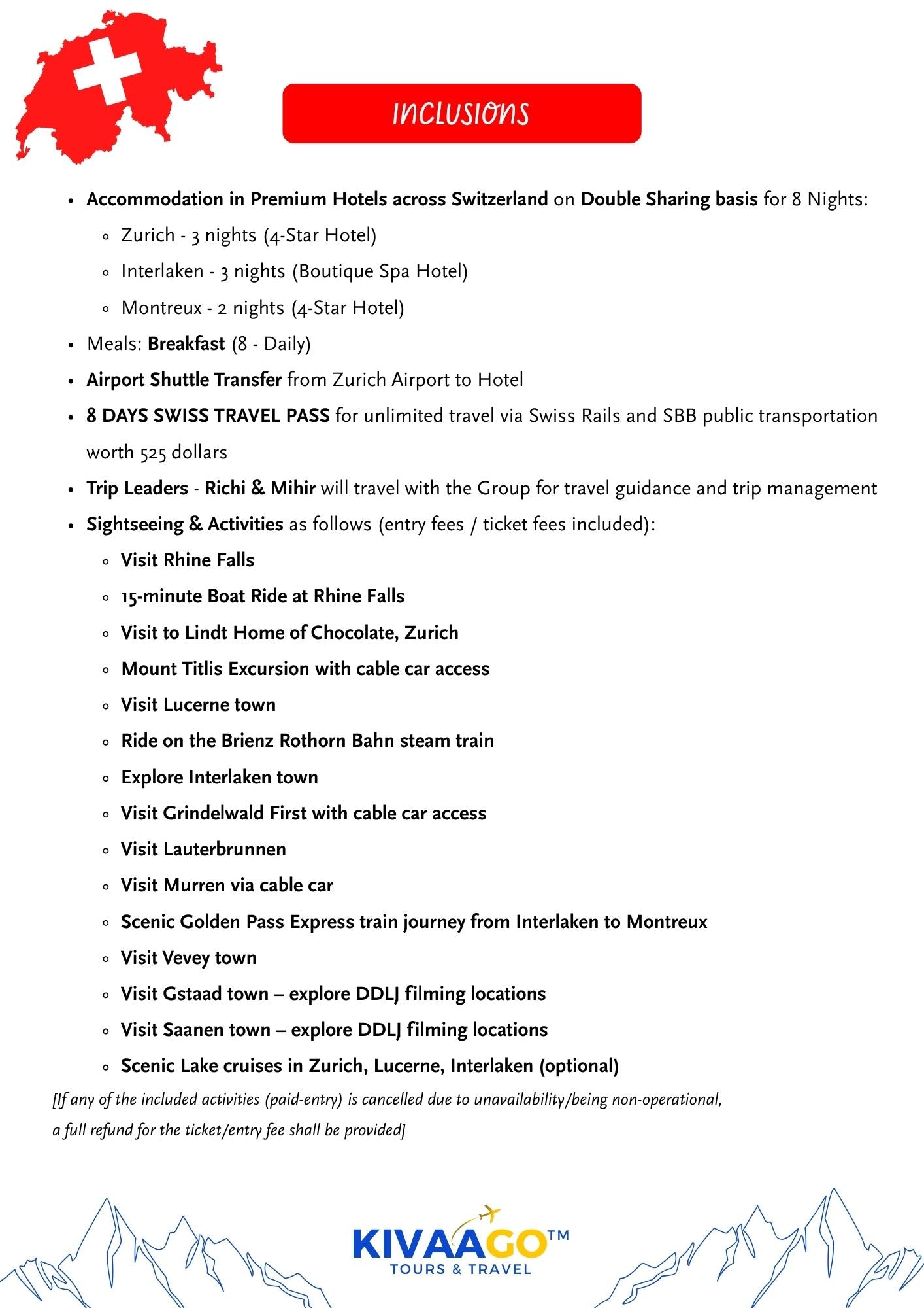 Scenic Switzerland Group Trip